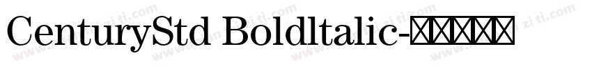CenturyStd Boldltalic字体转换